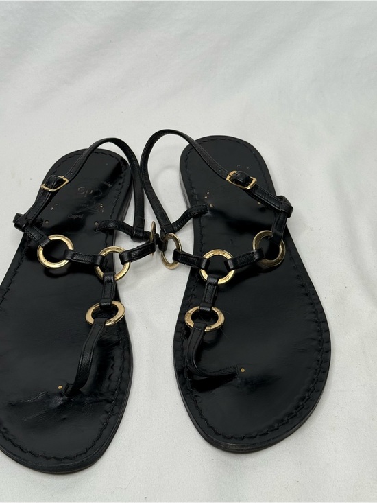 Il Sandalo Caprese Shoes - Il Sandalo Caprese Black Leather Strappy Ankle Strap Buckle Sandals EU 42